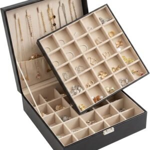 Frebeauty 50 Grid Earring Holder Organizer